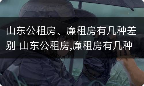 山东公租房、廉租房有几种差别 山东公租房,廉租房有几种差别在哪里
