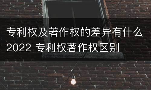 专利权及著作权的差异有什么2022 专利权著作权区别