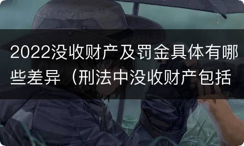 2022没收财产及罚金具体有哪些差异（刑法中没收财产包括合法财产吗）