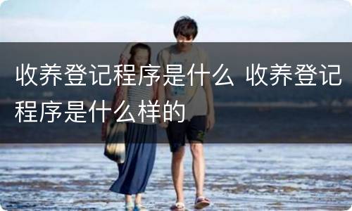 收养登记程序是什么 收养登记程序是什么样的