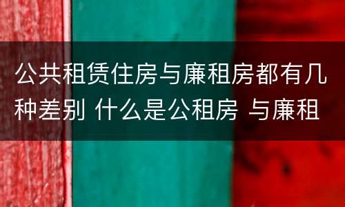 公共租赁住房与廉租房都有几种差别 什么是公租房 与廉租房有什么区别?