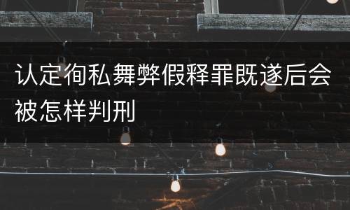 认定徇私舞弊假释罪既遂后会被怎样判刑