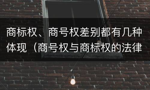 商标权、商号权差别都有几种体现（商号权与商标权的法律冲突与解决）
