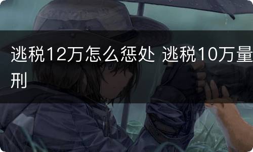 逃税12万怎么惩处 逃税10万量刑