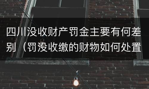 四川没收财产罚金主要有何差别（罚没收缴的财物如何处置）