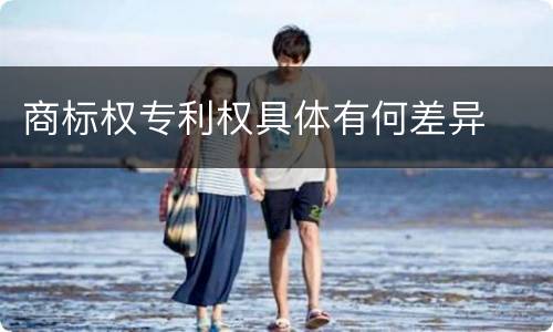 商标权专利权具体有何差异