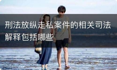 刑法放纵走私案件的相关司法解释包括哪些