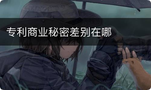专利商业秘密差别在哪