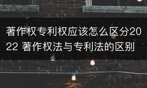 著作权专利权应该怎么区分2022 著作权法与专利法的区别