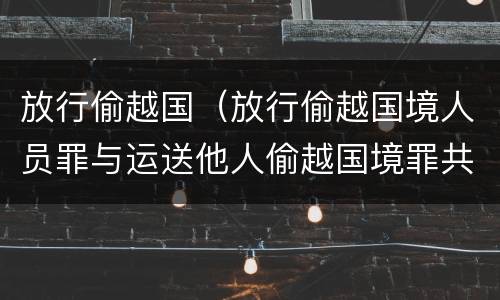 放行偷越国（放行偷越国境人员罪与运送他人偷越国境罪共犯）