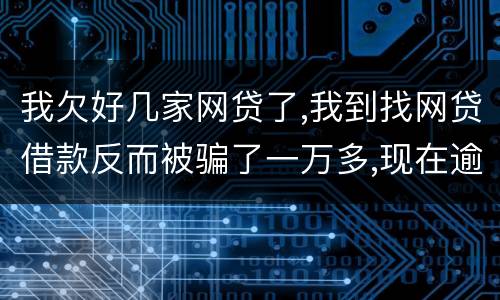 我欠好几家网贷了,我到找网贷借款反而被骗了一万多,现在逾期了好几家了,我给怎么办