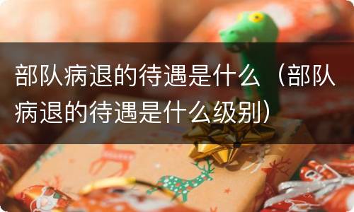 部队病退的待遇是什么（部队病退的待遇是什么级别）