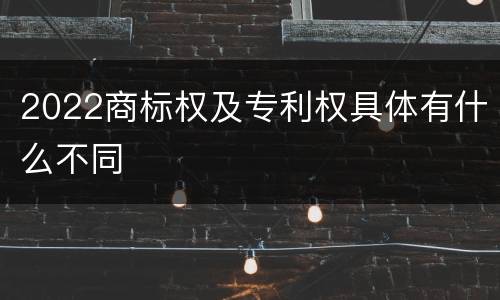 2022商标权及专利权具体有什么不同