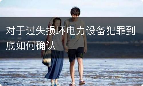 对于过失损坏电力设备犯罪到底如何确认