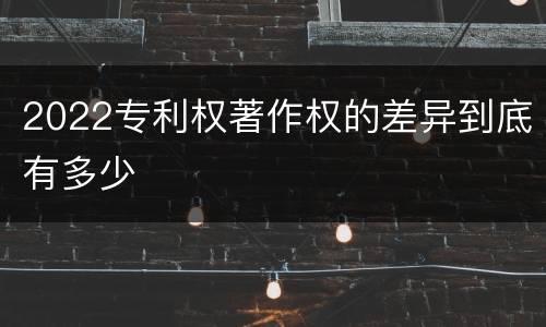 2022专利权著作权的差异到底有多少