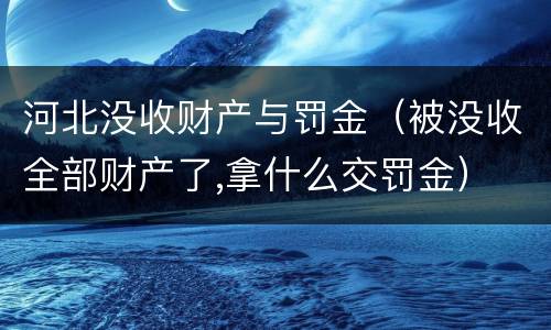 河北没收财产与罚金（被没收全部财产了,拿什么交罚金）