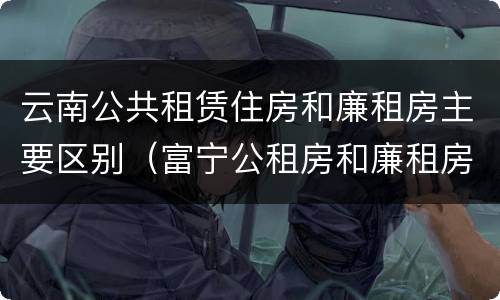 云南公共租赁住房和廉租房主要区别（富宁公租房和廉租房）