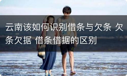 云南该如何识别借条与欠条 欠条欠据 借条借据的区别