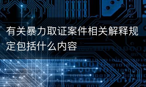 有关暴力取证案件相关解释规定包括什么内容