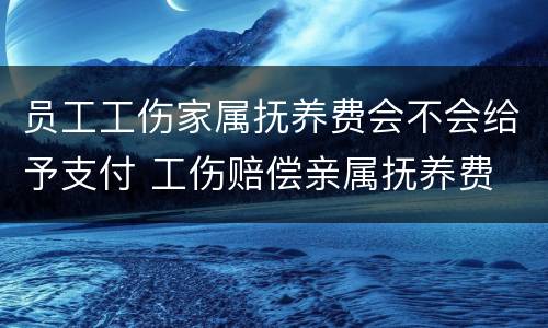 员工工伤家属抚养费会不会给予支付 工伤赔偿亲属抚养费