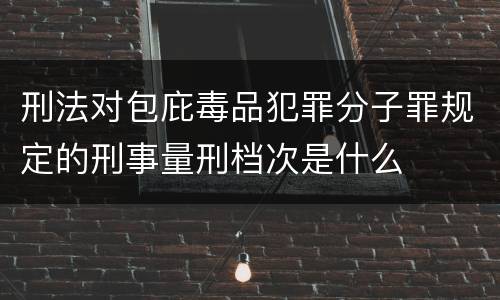 刑法对包庇毒品犯罪分子罪规定的刑事量刑档次是什么