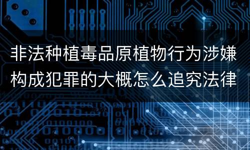非法种植毒品原植物行为涉嫌构成犯罪的大概怎么追究法律责任