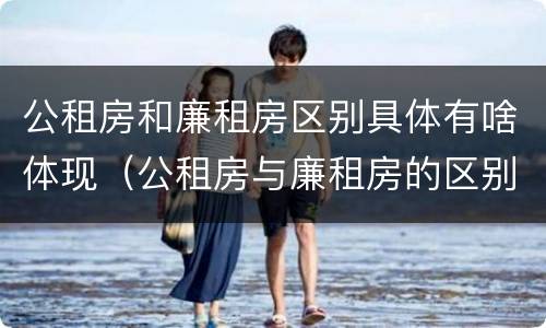 公租房和廉租房区别具体有啥体现（公租房与廉租房的区别都在此,别再搞错了!）