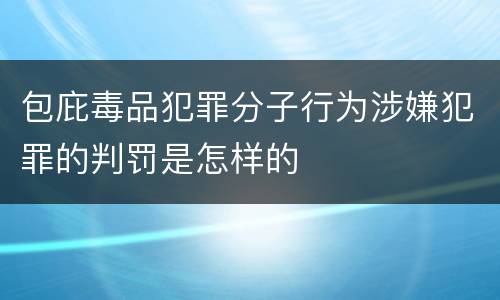 包庇毒品犯罪分子行为涉嫌犯罪的判罚是怎样的