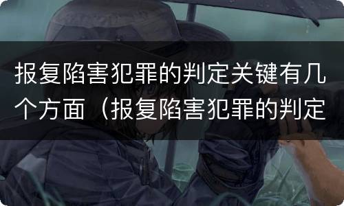 报复陷害犯罪的判定关键有几个方面（报复陷害犯罪的判定关键有几个方面的标准）