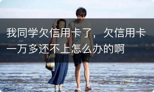 我同学欠信用卡了，欠信用卡一万多还不上怎么办的啊