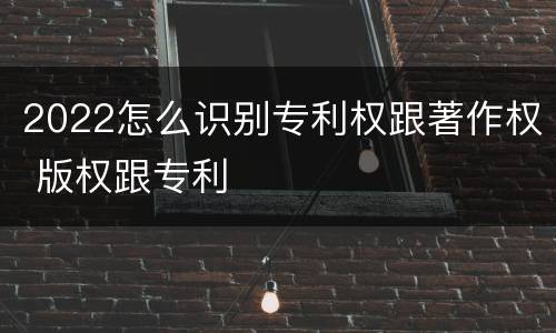 2022怎么识别专利权跟著作权 版权跟专利