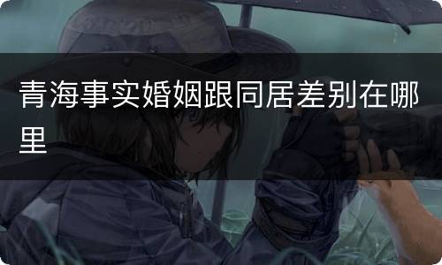 青海事实婚姻跟同居差别在哪里