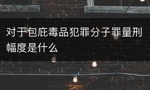 对于包庇毒品犯罪分子罪量刑幅度是什么