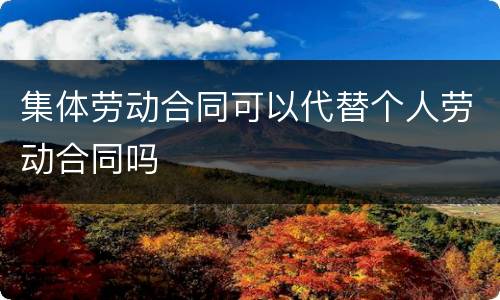 集体劳动合同可以代替个人劳动合同吗
