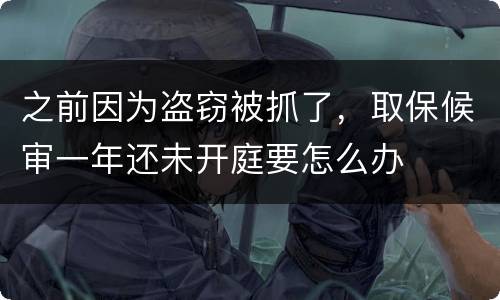 之前因为盗窃被抓了，取保候审一年还未开庭要怎么办