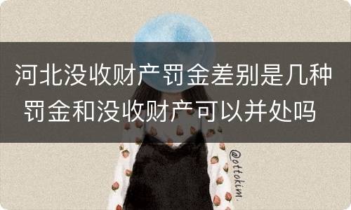 河北没收财产罚金差别是几种 罚金和没收财产可以并处吗