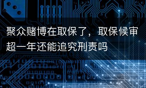 聚众赌博在取保了，取保候审超一年还能追究刑责吗