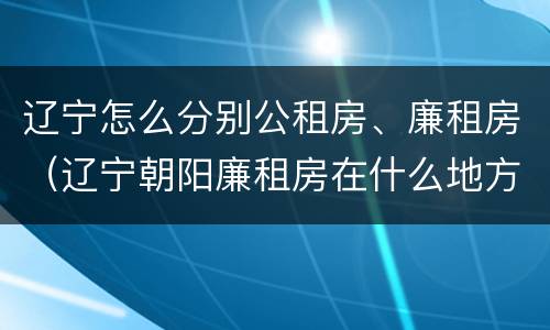 辽宁怎么分别公租房、廉租房（辽宁朝阳廉租房在什么地方）