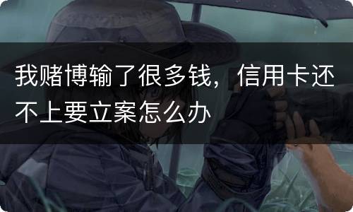 我赌博输了很多钱，信用卡还不上要立案怎么办