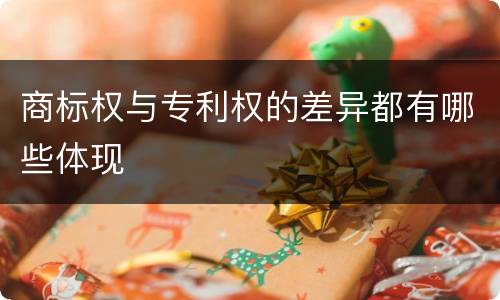 商标权与专利权的差异都有哪些体现