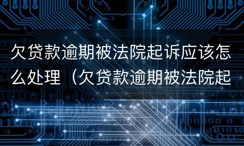 欠贷款逾期被法院起诉应该怎么处理（欠贷款逾期被法院起诉应该怎么处理呢）