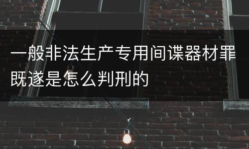 一般非法生产专用间谍器材罪既遂是怎么判刑的