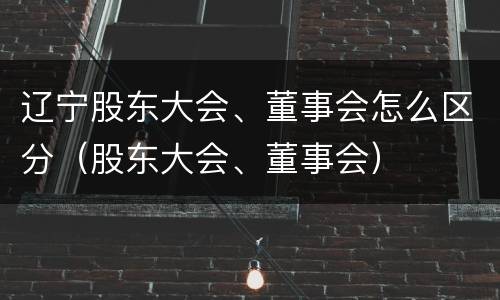 辽宁股东大会、董事会怎么区分（股东大会、董事会）