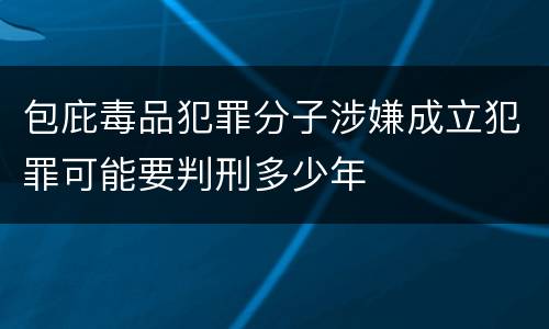 包庇毒品犯罪分子涉嫌成立犯罪可能要判刑多少年