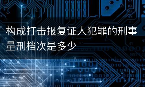 构成打击报复证人犯罪的刑事量刑档次是多少