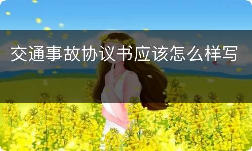 交通事故协议书应该怎么样写