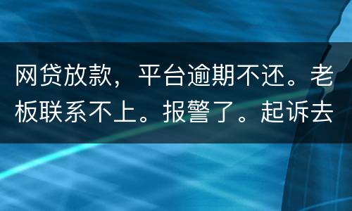 网贷放款，平台逾期不还。老板联系不上。报警了。起诉去凭电子协议法院采信吗