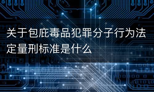 关于包庇毒品犯罪分子行为法定量刑标准是什么