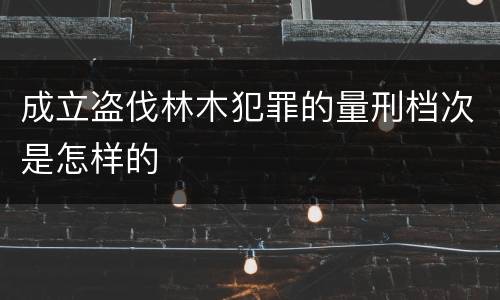 成立盗伐林木犯罪的量刑档次是怎样的