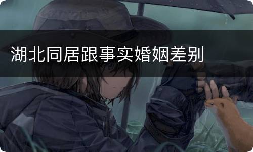 湖北同居跟事实婚姻差别